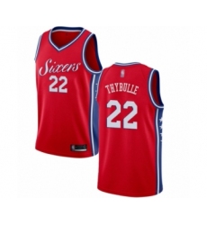 Men's Philadelphia 76ers #22 Mattise Thybulle Authentic Red Basketball Jersey Statement Edition