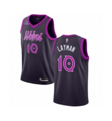 Youth Minnesota Timberwolves #10 Jake Layman Swingman Purple Basketball Jersey - City Edition