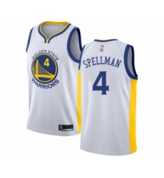 Youth Golden State Warriors #4 Omari Spellman Swingman White Basketball Jersey - Association Edition