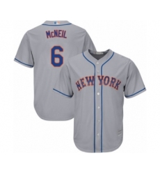 Men's New York Mets #6 Jeff McNeil Replica Grey Road Cool Base Baseball Jersey