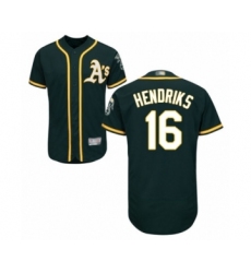 Men's Oakland Athletics #16 Liam Hendriks Green Alternate Flex Base Authentic Collection Baseball Jersey