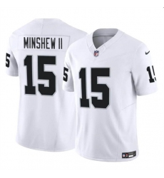 Men's Las Vegas Raiders #15 Gardner Minshew II White 2024 F.U.S.E. Football Stitched Jersey