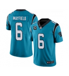 Men's Carolina Panthers 2022 #6 Baker Mayfield Blue With 3-star C Patch Vapor Untouchable Limited Stitched Jersey