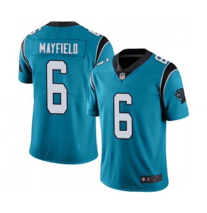 Men's Carolina Panthers #6 Baker Mayfield Blue Vapor Untouchable Limited Stitched Jersey