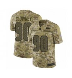 Men's Seattle Seahawks #90 Jadeveon Clowney Limited Camo 2018 Salute to Service Football Jersey