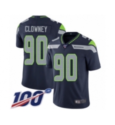 Men's Seattle Seahawks #90 Jadeveon Clowney Navy Blue Team Color Vapor Untouchable Limited Player 100th Season Football Jersey