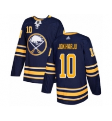 Men's Buffalo Sabres #10 Henri Jokiharju Authentic Navy Blue Home Hockey Jersey