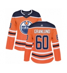 Women's Edmonton Oilers #60 Markus Granlund Authentic Orange Home Hockey Jersey
