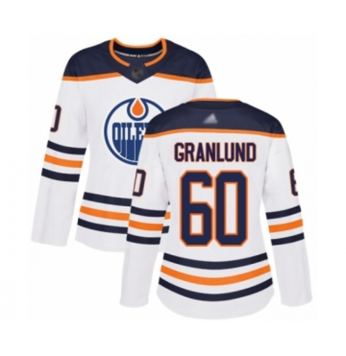 Women's Edmonton Oilers #60 Markus Granlund Authentic White Away Hockey Jersey