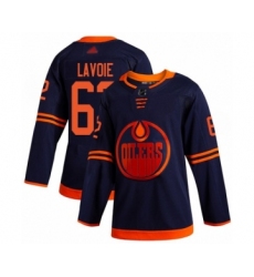 Men's Edmonton Oilers #62 Raphael Lavoie Authentic Navy Blue Alternate Hockey Jersey