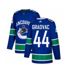 Men's Vancouver Canucks #44 Tyler Graovac Authentic Blue Home Hockey Jersey