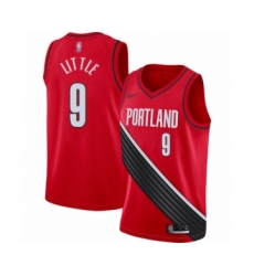 Men's Portland Trail Blazers #9 Nassir Little Authentic Red Finished Basketball Jersey - Statement Edition