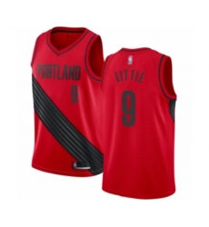 Youth Portland Trail Blazers #9 Nassir Little Swingman Red Basketball Jersey Statement Edition