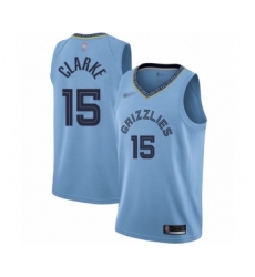 Men's Memphis Grizzlies #15 Brandon Clarke Authentic Blue Finished Basketball Jersey Statement Edition