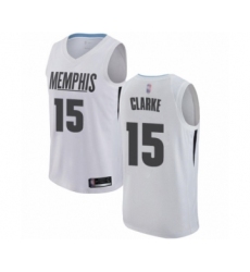 Men's Memphis Grizzlies #15 Brandon Clarke Authentic White Basketball Jersey - City Edition