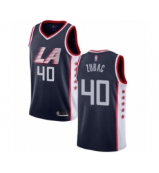 Men's Los Angeles Clippers #40 Ivica Zubac Authentic Navy Blue Basketball Jersey - City Edition