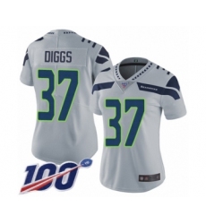 Women's Seattle Seahawks #37 Quandre Diggs Grey Alternate Vapor Untouchable Limited Player 100th Season Football Jersey