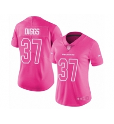 Women's Seattle Seahawks #37 Quandre Diggs Limited Pink Rush Fashion Football Jersey