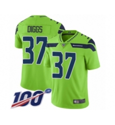 Youth Seattle Seahawks #37 Quandre Diggs Limited Green Rush Vapor Untouchable 100th Season Football Jersey