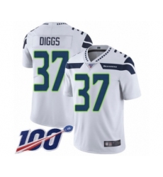 Youth Seattle Seahawks #37 Quandre Diggs White Vapor Untouchable Limited Player 100th Season Football Jersey