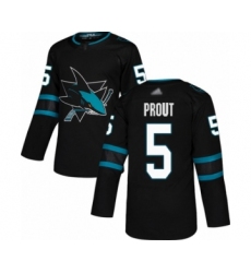 Men's San Jose Sharks #5 Dalton Prout Authentic Black Alternate Hockey Jersey