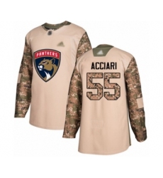 Men's Florida Panthers #55 Noel Acciari Authentic Camo Veterans Day Practice Hockey Jersey