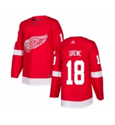 Youth Detroit Red Wings #18 Albin Grewe Authentic Red Home Hockey Jersey