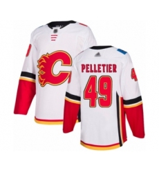 Youth Calgary Flames #49 Jakob Pelletier Authentic White Away Hockey Jersey