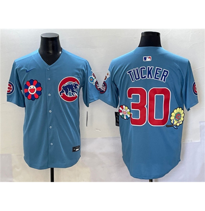 Men's Chicago Cubs #30 Kyle Tucker Blue 2025 Tokyo Series 2nd Alternate Limited Stitched Baseball Jersey