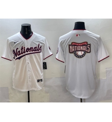 Men's Washington Nationals Team Big Logo White Limited Stitched Baseball Jersey