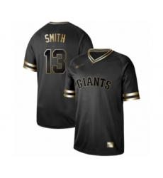 Men's San Francisco Giants #13 Will Smith Authentic Black Gold Fashion Baseball Jersey