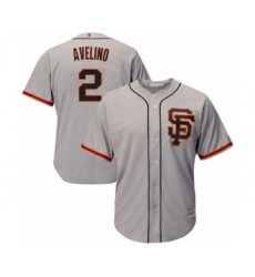 Youth San Francisco Giants #2 Abiatal Avelino Authentic Grey Road 2 Cool Base Baseball Player Jersey