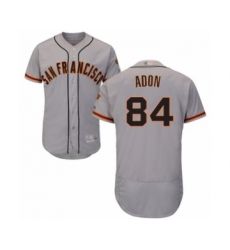 Men's San Francisco Giants #84 Melvin Adon Grey Road Flex Base Authentic Collection Baseball Player Jersey