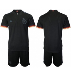 Men's Germany Custom Euro 2021 Black Soccer Jersey and Shorts