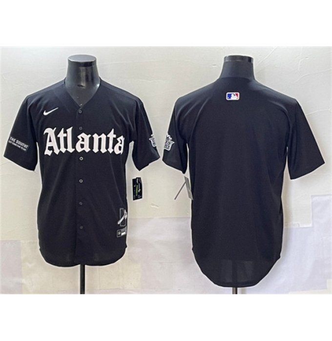 Men's Atlanta Braves Blank Black Gothic South x Outkast Edition Vapor Limited Stitched Baseball Jersey