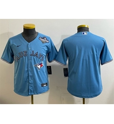Youth Toronto Blue Jays Blank Blue 2025 World Series Cool Base Stitched Baseball Jersey