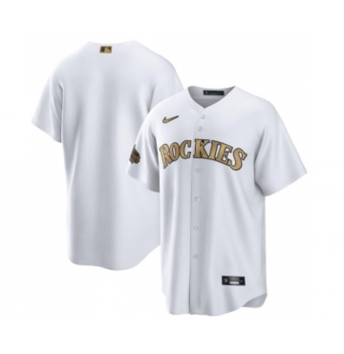 Men's Colorado Rockies Blank White 2022 All-Star Cool Base Stitched Baseball Jersey