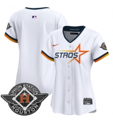 Women's Houston Astros Blank White 2025 City Connect Limited Stitched Baseball Jersey(Run Small)