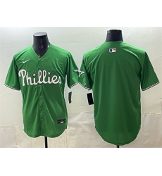 Men's Philadelphia Phillies Blank Green Limited Stitched Jersey