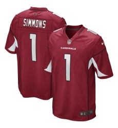 Men's Arizona Cardinals #1 Isaiah Simmons Nike Cardinal 2020 NFL Draft First Round Pick Game Jersey