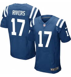 Men's Nike Indianapolis Colts #17 Philip Rivers Royal Blue Team Color Stitched NFL Vapor Untouchable Elite Jersey