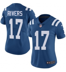 Women's Nike Indianapolis Colts #17 Philip Rivers Royal Blue Stitched NFL Limited Rush Jersey