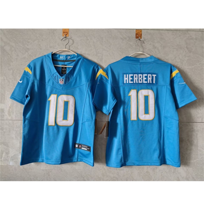 Women's Los Angeles Chargers #10 Justin Herbert Blue 2025 F.U.S.E. Alternate Vapor Limited Football Stitched Jersey(Run Small)