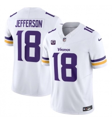 Men's Minnesota Vikings #18 Justin Jefferson White 2024 F.U.S.E. With 2-Star C Vapor Limited Stitched Jersey Men's Minnesota Vikings #18 Justin Jefferson White 2024 F.U.S.E. With 2-Star C Vapor Limited Stitched Jersey