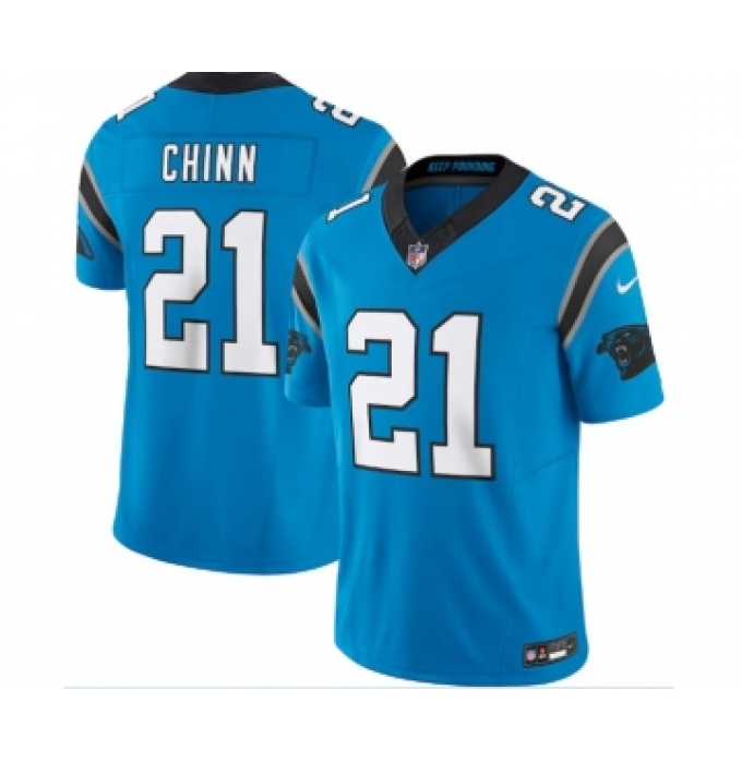 Men's Nike Carolina Panthers #21 Jeremy Chinn Blue 2023 F.U.S.E. Vapor Untouchable Stitched Football Jersey