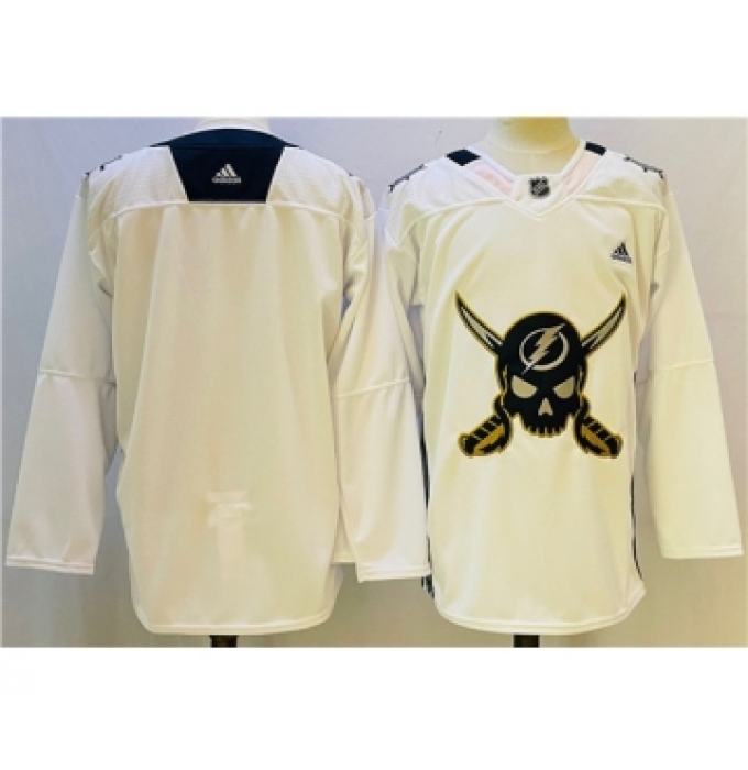 Men's Tampa Bay Lightning Blank White Stitched Jersey