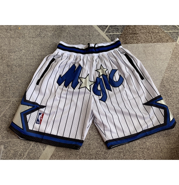 Men's Orlando Magic White striped four pockets Shorts