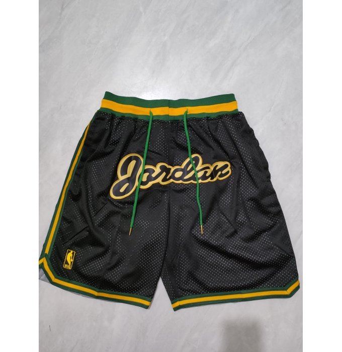 Men's Los Angeles Lakers Black Green Shorts
