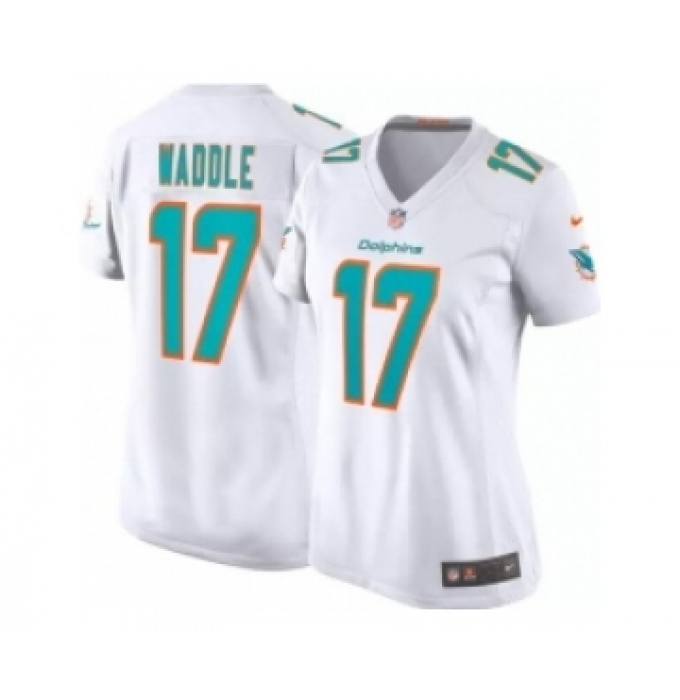 Women's Nike Miami Dolphins #17 Jaylen Waddle White Vapor Untouchable Stitched Jersey