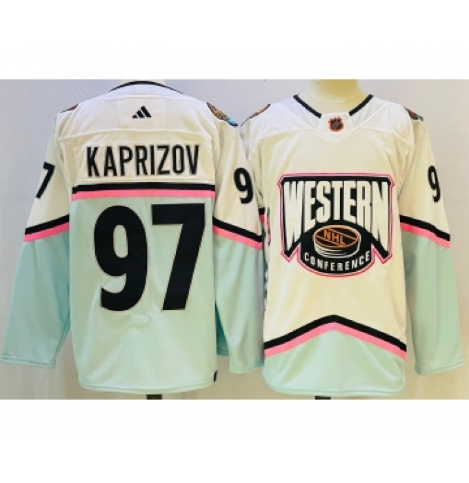 Men's Minnesota Wild #97 Kirill Kaprizov White 2023 All Star Authentic Jersey